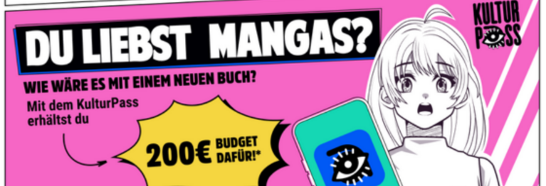 Der Kulturpass kann auch für Mangas eingesetzt werden!
