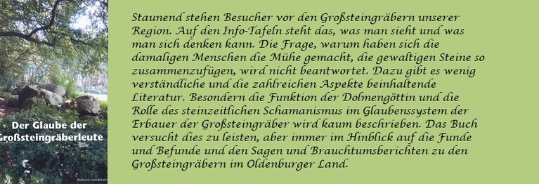 Der Glaube der Großsteingräberleute

Isensee Verlag, 2018
ISBN: 978-3-7308-1470-3
EUR 12,90