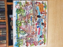 Poster mit Lauf an der Pegnitz Wimmelzeichnung