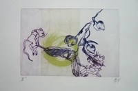 AUSSTELLUNG Gabriele R. Luetgebrune "IN KLEINER GESELLSCHAFT" Druckgrafik