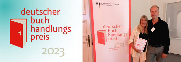 Wir sind stolz! Paul und Paulinchen erhielt den Deutschen Buchhandlungspreis 2023 als eine der 8 besten Buchhandlungen Deutschlands. Feiern Sie mit uns am 06.10.2023, 17-19 Uhr, in unserer Buchhandlung!