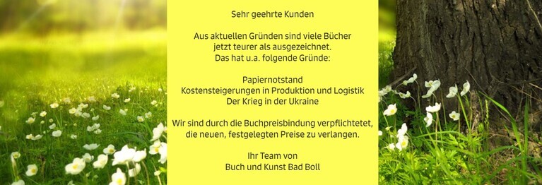 Wir bitten um Ihr Verständnis
und wünschen Ihnen
trotzdem eine gute Zeit.

Ihr Buchladenteam