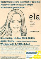 Lesung mit Alexandra Lüthen aus ihrem inklusiven Roman "Ela"