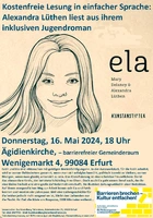 Lesung mit Alexandra Lüthen aus ihrem inklusiven Roman "Ela"