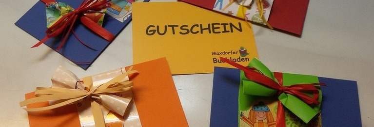 Sie suchen noch ein Geschenk ?.... wie wäre es mit einem Gutschein Ihres ´Maxdorfer Buchladens´ von nebenan :-)... Sonnige Grüße von Ihrem Maxdorfer-Buchladen- Team