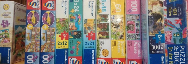Auch Spiele und Puzzle für jedes Alter haben wir im Sortiment